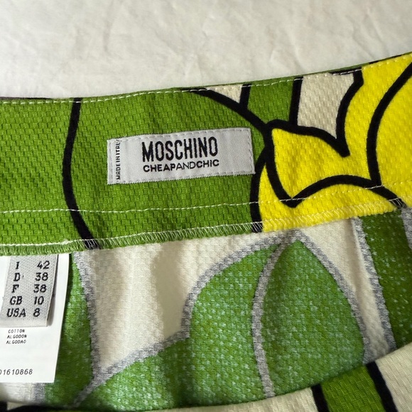 Vintage MOSCHINO CHEAP & CHIC Mod Floral Mini Skirt Flare RARE 8 - Picture 4 of 14